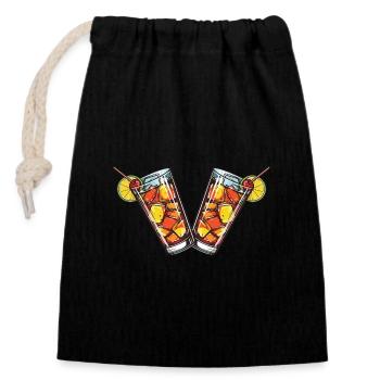 Lemonade Drink - Closable cotton gift bag (14x20cm) - black - Front