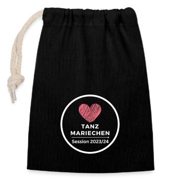 Tanzmariechen 2023/24 - Verschließbarer Geschenkbeutel aus Baumwolle (14x20cm) - Schwarz - Vorne