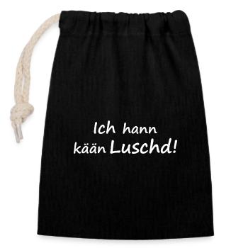 Saarländer Saarländisch Saar Saarland Geschenk - Verschließbarer Geschenkbeutel aus Baumwolle (14x20cm) - Schwarz - Vorne