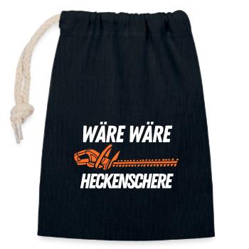 Wäre Wäre Heckenschere Witziger Spruch Gärtner - Verschließbarer Geschenkbeutel aus Baumwolle (14x20cm) - Navy - Vorne