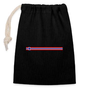 Norway Flag Flag - Closable cotton gift bag (14x20cm) - black - Front