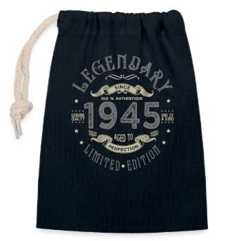 1945 Legendärer Geburtstag Geboren 1945 - Verschließbarer Geschenkbeutel aus Baumwolle (14x20cm) - Navy - Vorne