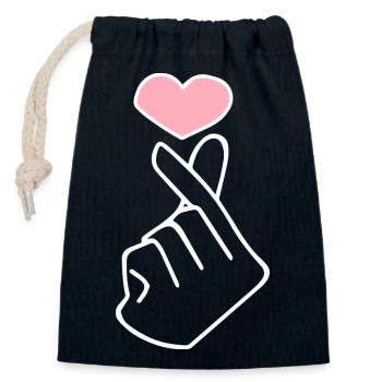 K-Pop - Verschließbarer Geschenkbeutel aus Baumwolle (14x20cm) - Navy - Vorne