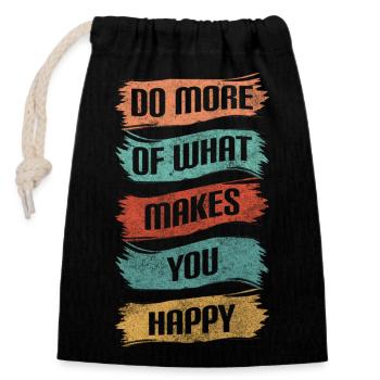 Motivation Money Lucky Charm - Closable cotton gift bag (14x20cm) - black - Front