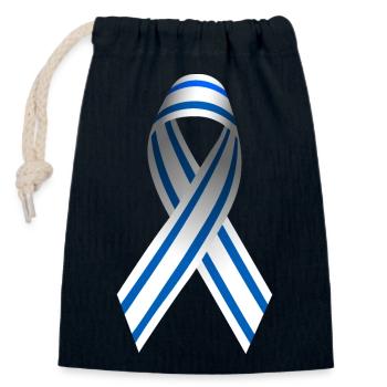 Peace for Israel - Loop - Closable cotton gift bag (14x20cm) - navy - Front