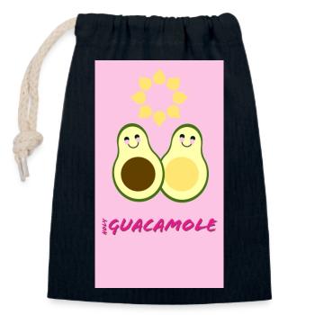 Holy guacamoly - Closable cotton gift bag (14x20cm) - navy - Front