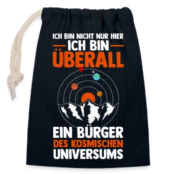 Astrologie Astrologe Astronaut Universum Weltraum - Verschließbarer Geschenkbeutel aus Baumwolle (14x20cm) - Navy - Vorne