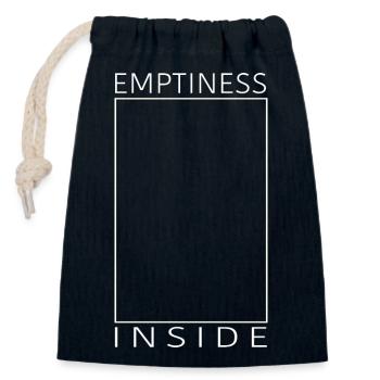 Emptiness inside - Closable cotton gift bag (14x20cm) - navy - Front