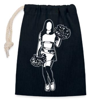 Cheerleader - Verschließbarer Geschenkbeutel aus Baumwolle (14x20cm) - Navy - Vorne