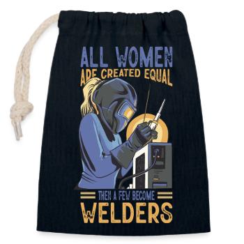 Schweißer Spruch Geschenke Für Metallbauer  - Verschließbarer Geschenkbeutel aus Baumwolle (14x20cm) - Navy - Vorne