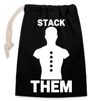 Shooting range at the shooting range, shooting exercises at the - Closable cotton gift bag (14x20cm) - black - Front