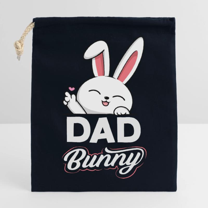 Happy Easter Sweet Easter Bunny Egg Hunt Easter Eggs Closable cotton gift bag (14x20cm)