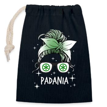 Padanie - Sac cadeau en coton avec cordon (14 x 20 cm) - bleu marine - Devant