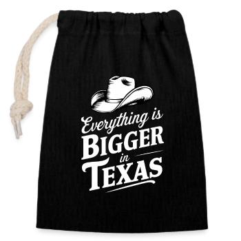 Texas State Texans Texas - Closable cotton gift bag (14x20cm) - black - Front