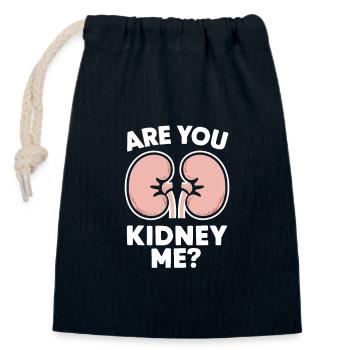 Nierenspender Niere Organspender - Verschließbarer Geschenkbeutel aus Baumwolle (14x20cm) - Navy - Vorne