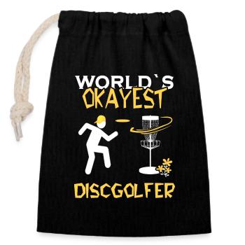 Frisbee Ultimate-Frisbee Discgolfer Frisbee - Sac cadeau en coton avec cordon (14 x 20 cm) - noir - Devant
