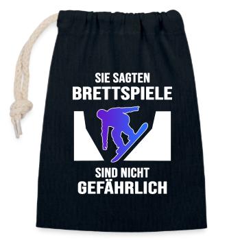 snowboarder snowboard-fun funpark freestyle-board - Verschließbarer Geschenkbeutel aus Baumwolle (14x20cm) - Navy - Vorne