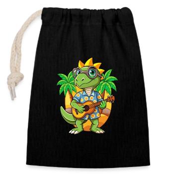 Lunettes de soleil de plage d’été Funny Lizard Hawaiian - Sac cadeau en coton avec cordon (14 x 20 cm) - noir - Devant