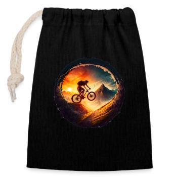 Mountainbike BMX MTB Fahrrad Street Trial Outdoor - Verschließbarer Geschenkbeutel aus Baumwolle (14x20cm) - Schwarz - Vorne