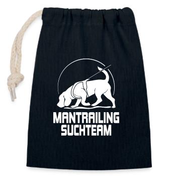 Mantrailing Search Team Dog Sport Dogs Wilsigns - Closable cotton gift bag (14x20cm) - navy - Front