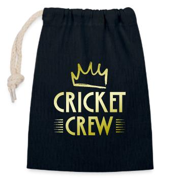 Cricket Crew - Verschließbarer Geschenkbeutel aus Baumwolle (14x20cm) - Navy - Vorne