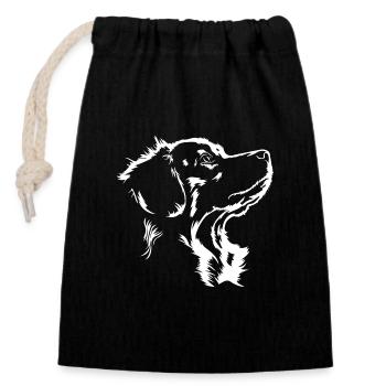 Nova Scotia Duck Tolling Retriever Hunde Wilsigns - Verschließbarer Geschenkbeutel aus Baumwolle (14x20cm) - Schwarz - Vorne