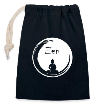 Zen-Blase - Verschließbarer Geschenkbeutel aus Baumwolle (14x20cm) - Navy - Vorne