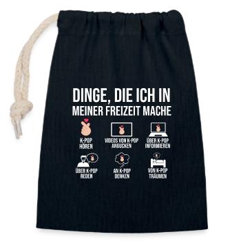 Korea Musik Kpop - Verschließbarer Geschenkbeutel aus Baumwolle (14x20cm) - Navy - Vorne