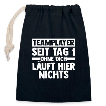 Mitarbeiter Arbeiter Kollege Arbeitskollege - Verschließbarer Geschenkbeutel aus Baumwolle (14x20cm) - Navy - Vorne