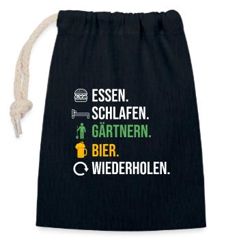 Gartenarbeit Hobbygärtner Garten Bier Gärtner - Verschließbarer Geschenkbeutel aus Baumwolle (14x20cm) - Navy - Vorne