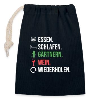Gartenarbeit Hobbygärtner Garten Wein Gärtner - Verschließbarer Geschenkbeutel aus Baumwolle (14x20cm) - Navy - Vorne
