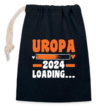Werdender Uropa 2027 - Verschließbarer Geschenkbeutel aus Baumwolle (14x20cm) - Navy - Vorne