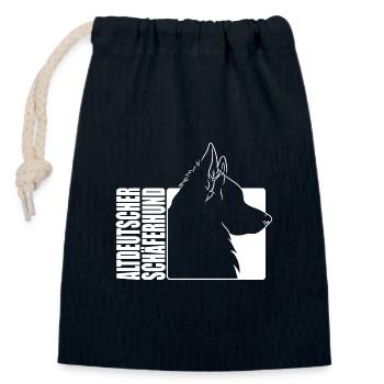 Altdeutscher Schäferhund Profil Hunde Wilsigns - Verschließbarer Geschenkbeutel aus Baumwolle (14x20cm) - Navy - Vorne