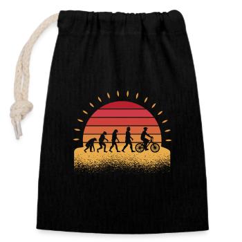 Radfahrer Fahrradfahrer Rad Evolution Fahrrad - Verschließbarer Geschenkbeutel aus Baumwolle (14x20cm) - Schwarz - Vorne
