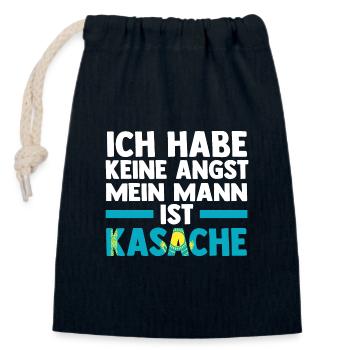 Kasachen Kasachstan - Verschließbarer Geschenkbeutel aus Baumwolle (14x20cm) - Navy - Vorne