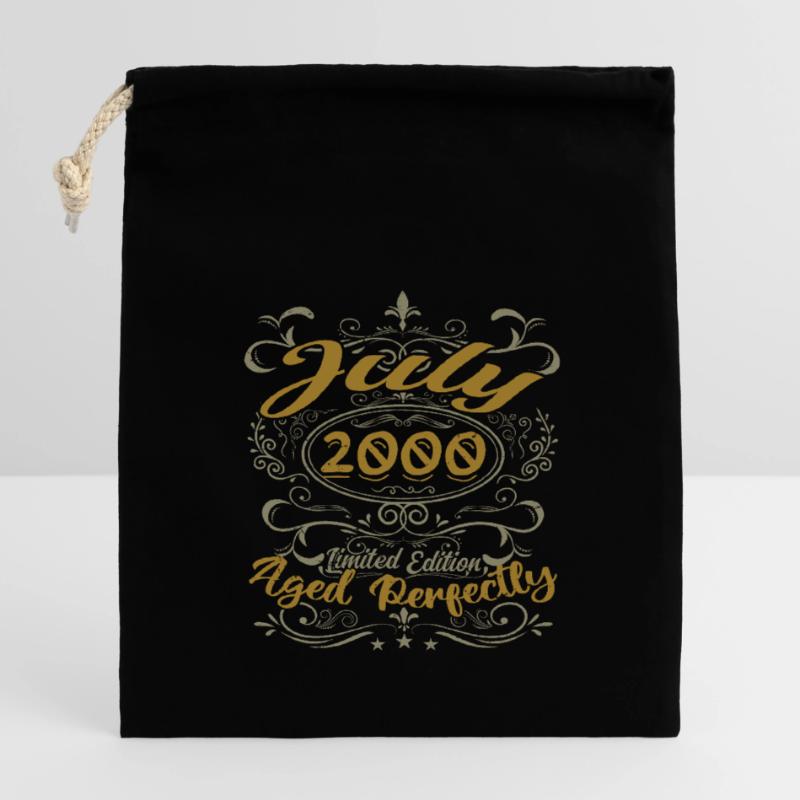 Juli 2000 Geburtstag Juli 2000 Geschenk 2000 Verschließbarer Geschenkbeutel aus Baumwolle (14x20cm)