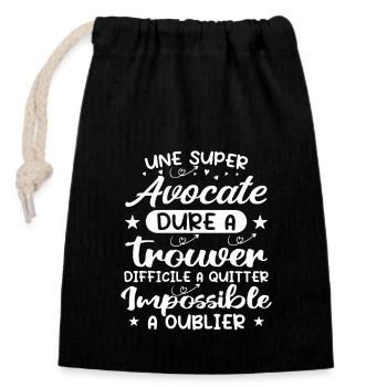 A Great Lawyer - Lawyer Gift - Closable cotton gift bag (14x20cm) - black - Front