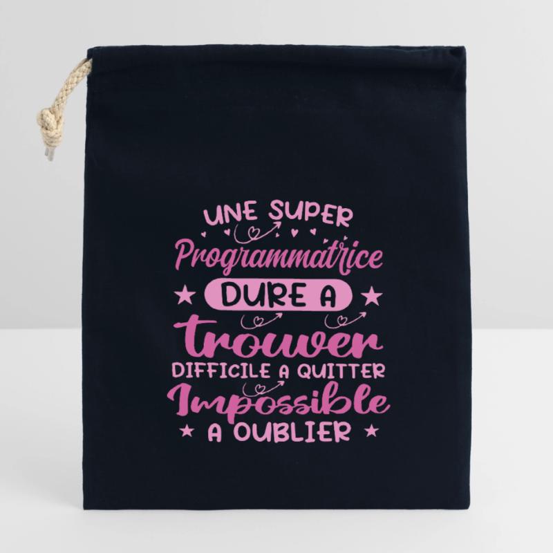 A Super Programmer - Programmer Gift Closable cotton gift bag (14x20cm)