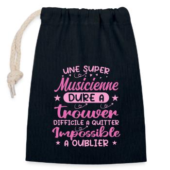 Ein Supermusiker - Musiker Geschenk - Verschließbarer Geschenkbeutel aus Baumwolle (14x20cm) - Navy - Vorne