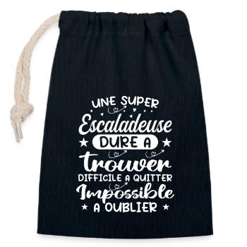 Ein Superkletterer - Kletterer Geschenk - Verschließbarer Geschenkbeutel aus Baumwolle (14x20cm) - Navy - Vorne