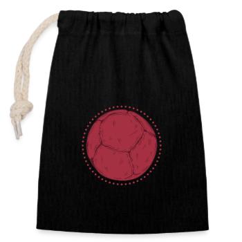 Boccia Ball Sport - Closable cotton gift bag (14x20cm) - black - Front