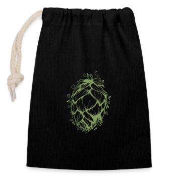 Hops Brew beer yourself - Closable cotton gift bag (14x20cm) - black - Front