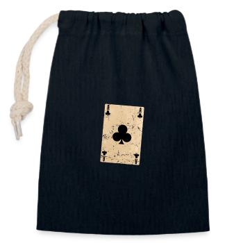 Cross Ace Poker ou Skat Card Game - Sac cadeau en coton avec cordon (14 x 20 cm) - bleu marine - Devant
