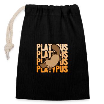 Platypus Outback Platypus Australia - Closable cotton gift bag (14x20cm) - black - Front