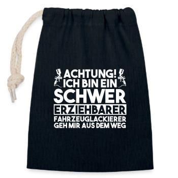 Lackierer Fahrzeuglackierer Autolackierer - Verschließbarer Geschenkbeutel aus Baumwolle (14x20cm) - Navy - Vorne