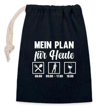 Line Dance Tänzer - Verschließbarer Geschenkbeutel aus Baumwolle (14x20cm) - Navy - Vorne