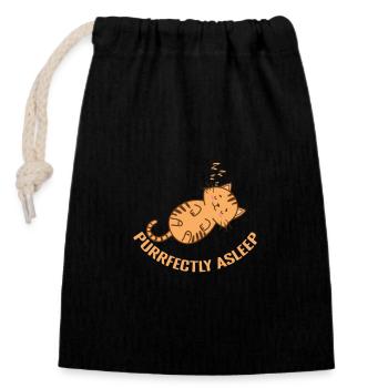 Purrfectly Asleep Pajamas Pajamas - Closable cotton gift bag (14x20cm) - black - Front