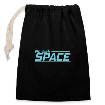 Pas de module de mémoire rétro d'espace disque - Sac cadeau en coton avec cordon (14 x 20 cm) - noir - Devant