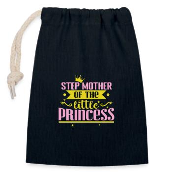 Step Mother of the little Princess - Closable cotton gift bag (14x20cm) - navy - Front