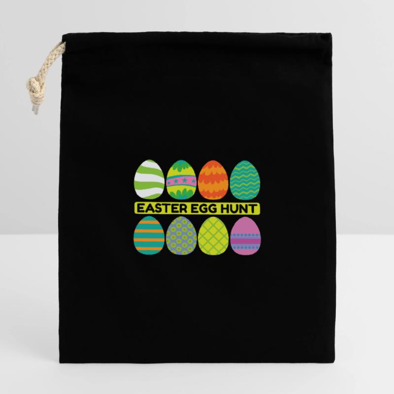 Easter Egg hunt Spring Beginning Closable cotton gift bag (14x20cm)